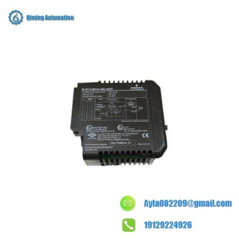 EMERSON KJ3102X1-BE1, 12P2703X052, HART 8 Channel Control Module