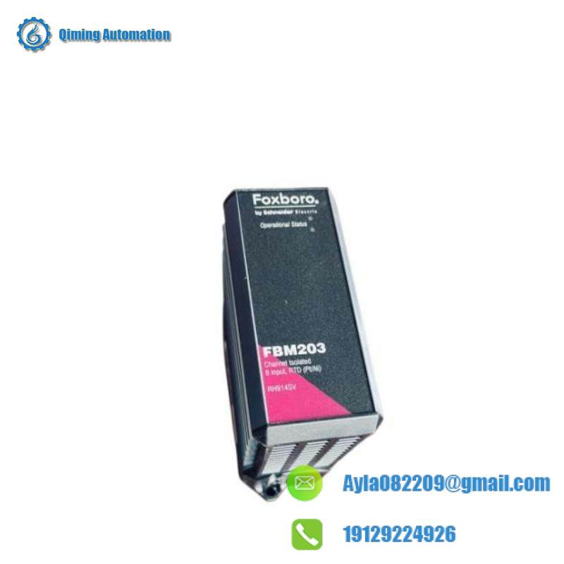 foxboro_fbm203_rh914sv_channel_isolated_8_input_rtd.jpg FOXBORO FBM203 RH914SV - Channel Isolated 8 Input RTD Module