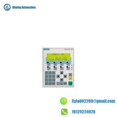 SIEMENS 6AV3607-1JC00-0AX1: Operator Panel OP7/PP LC Display for Industrial Control