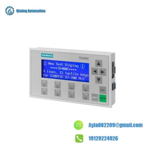 SIEMENS 6AV6 640-0AA00-0AX0 TD400C Text Display, High Performance Control Solution