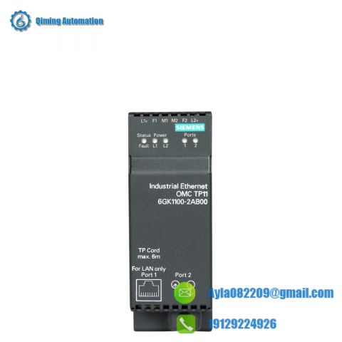 SIEMENS 6GK1 100-2AB00 Optical Media Converter, TP11 Control Module
