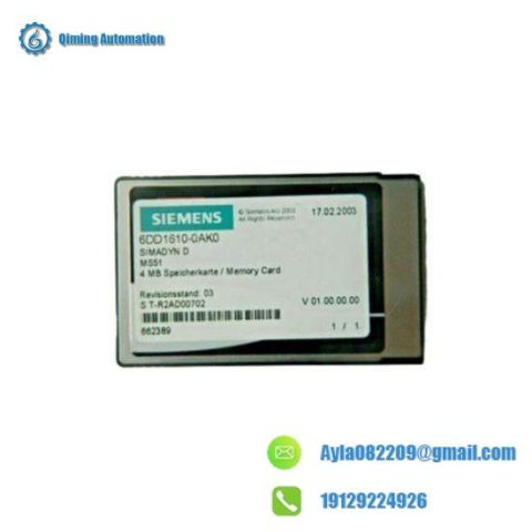 Siemens SIMADYN D FLASH MEMORY MODULE MS51 PCMCIA CARD FOR PM4. PM5. PM6, 6DD1610-0AK0, Industrial Control, Flash Storage