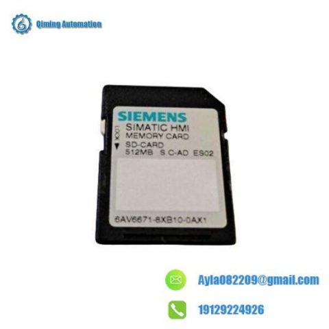SIMATIC SD Memory Card 6AV6 671-8XB10-0AX1 by Siemens, for Industrial Control Solutions
